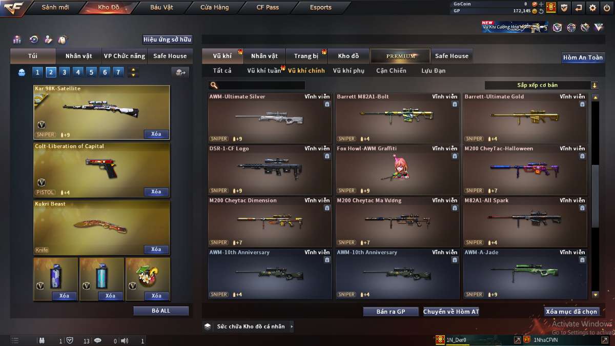 shop acc cf uy tin gia re